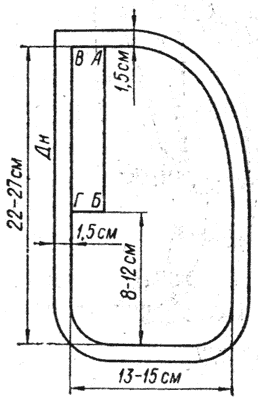 Прорезной карман чертеж