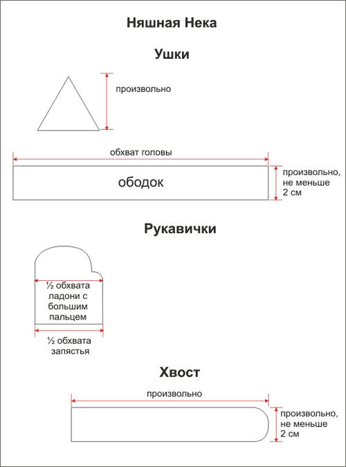 костюм кошки выкройка