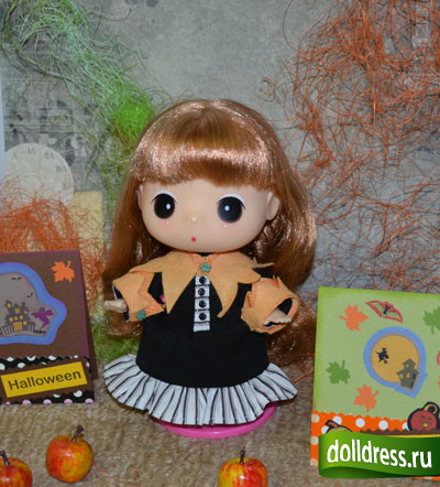 Платье с планкой и оборкой + костюм ведьмы