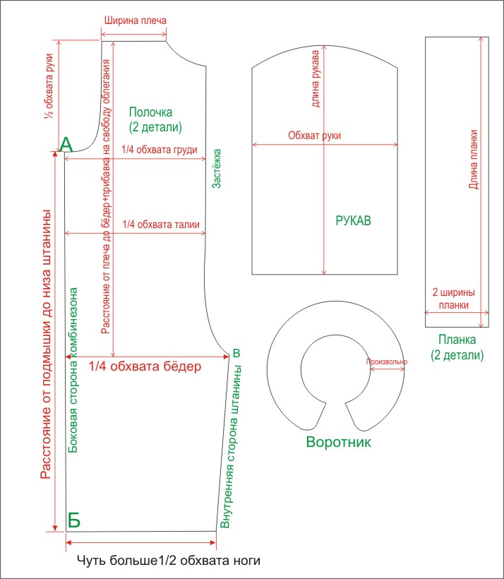 Пижама-комбинезон выкройка